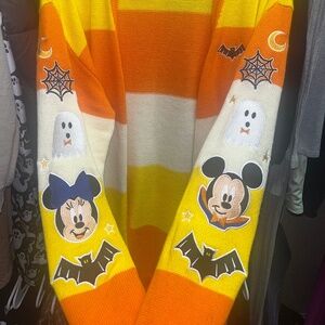Disney Halloween Candy Corn Cardigan XS
